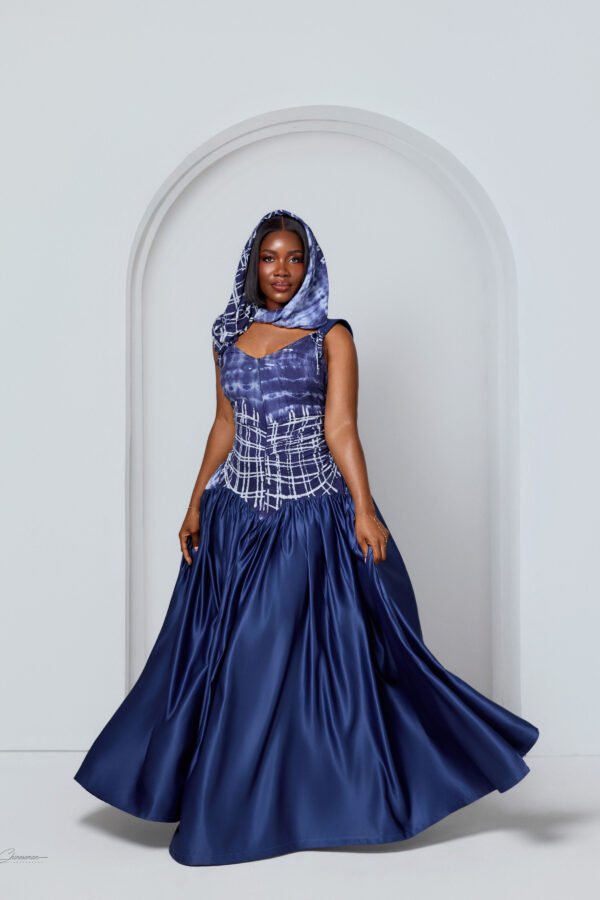 Robe Saphir + scarf